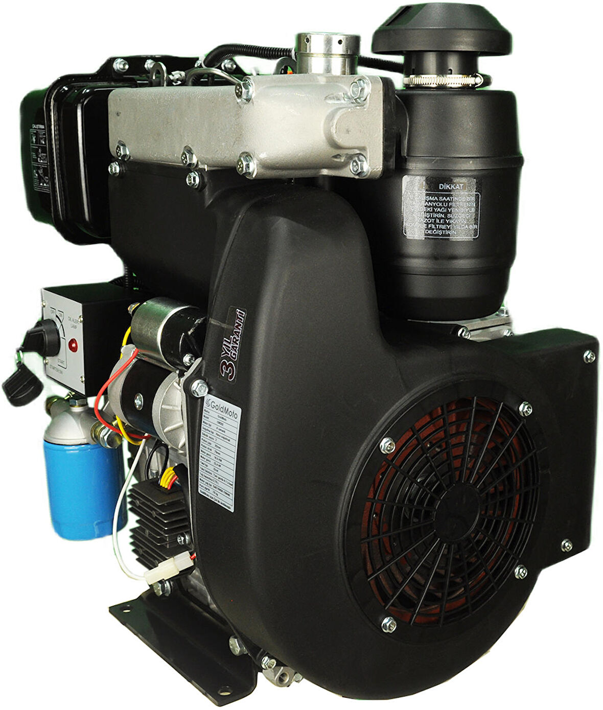 GoldMoto GM292F-G2 Dizel Motor 22.4 Hp Marşlı Krank Mili Konik uzun