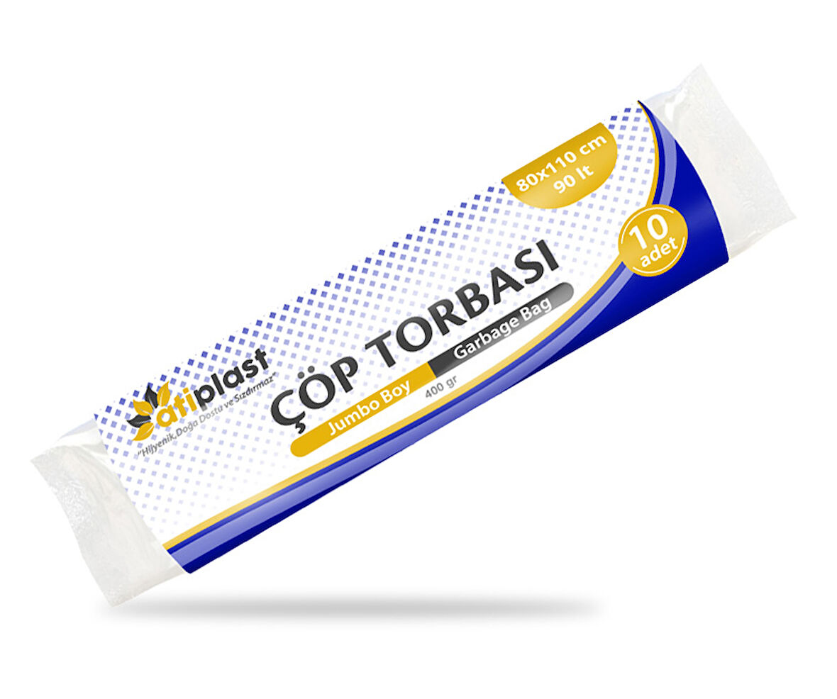 Atiplast Çöp Torbası Endüstriyel Jumbo Boy 400 gr 80 x 110 cm Mavi 10 Rulo