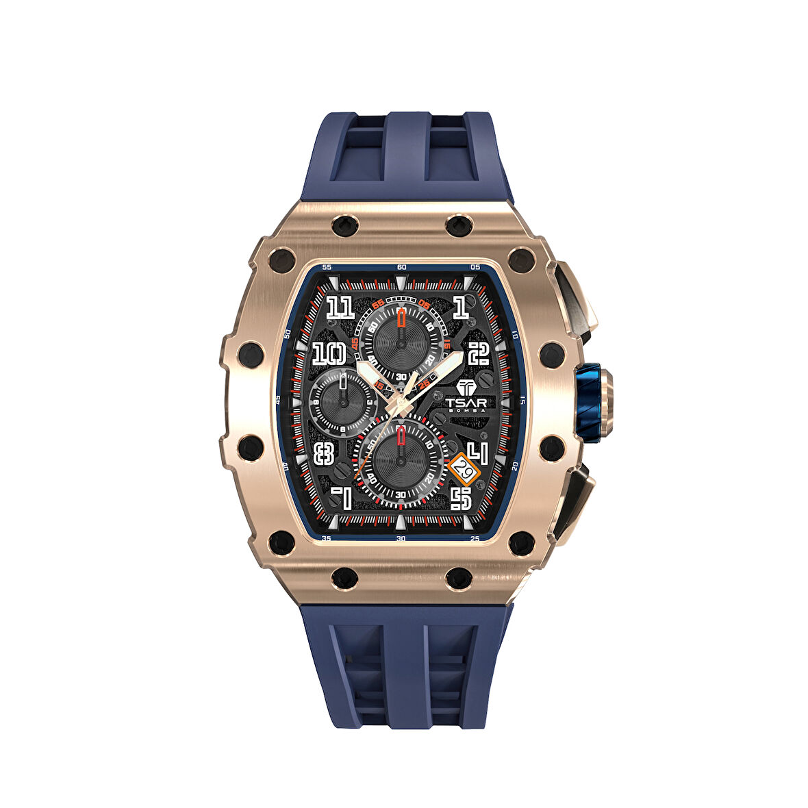 Elemental Series – Takvim Fonksiyonlu Çelik Saat TB8204Q Rose Gold - Lacivert