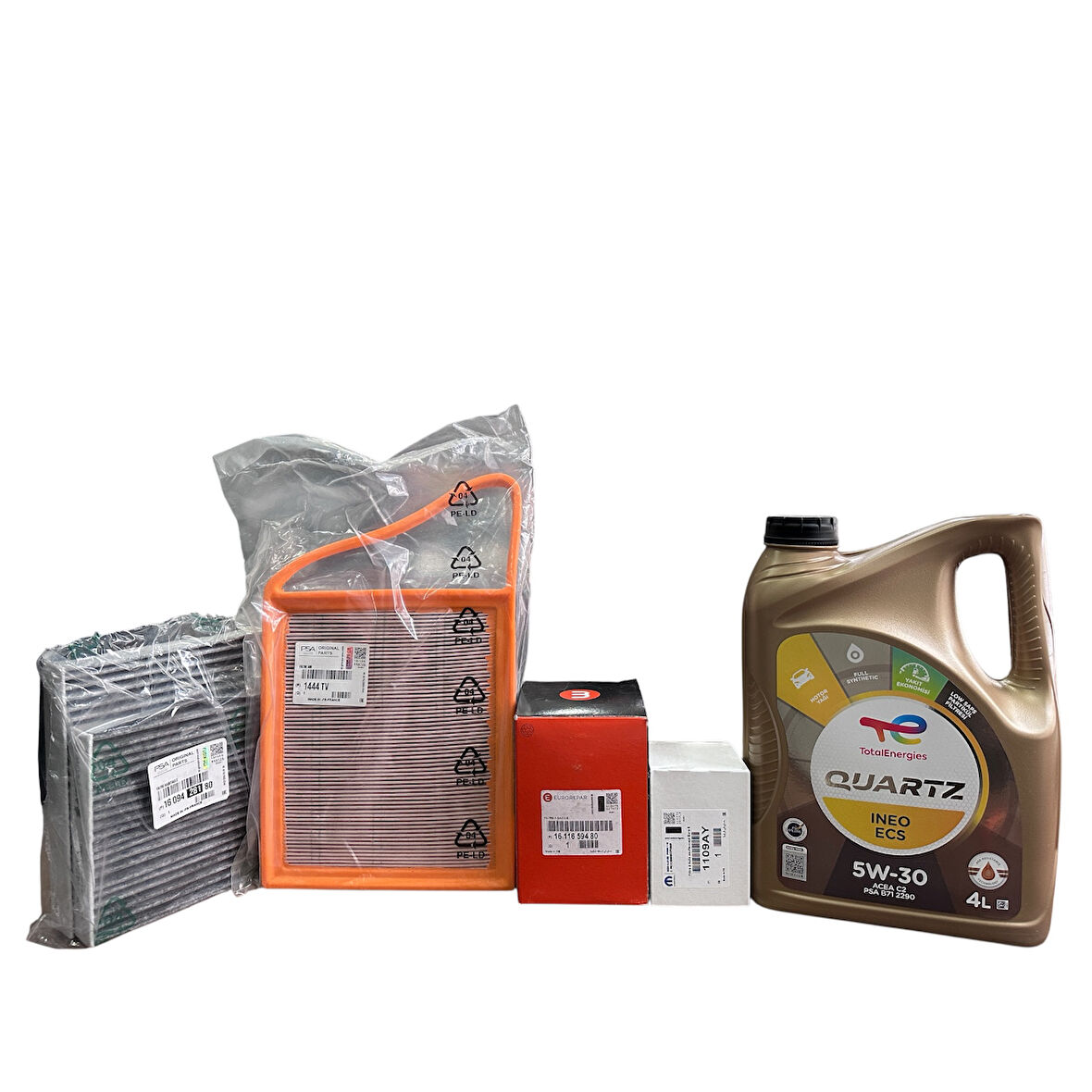 Peugeot 208 1.4 1.6 Euro5 Dizel Bakım Seti 5li (Motor Yağlı Set)