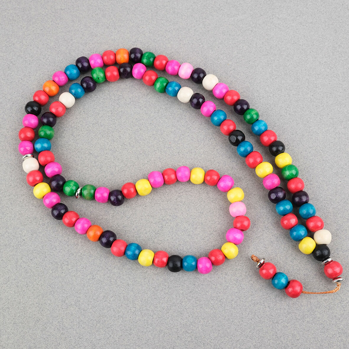 Bonibon 99luk Renklli Boyalı Ahşap Küre Kesim 10mm Namaz Tesbihi