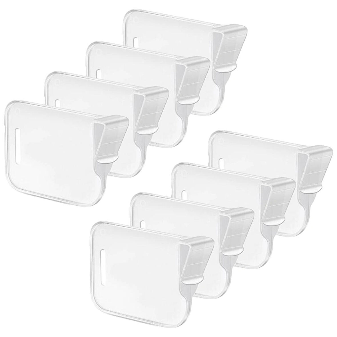 Microcase Sert Plastik Buzdolabı Bölüm Düzenleyici Ayracı Buzdolabı Organizatörü - ŞEFFAF AL5272 8 Adet