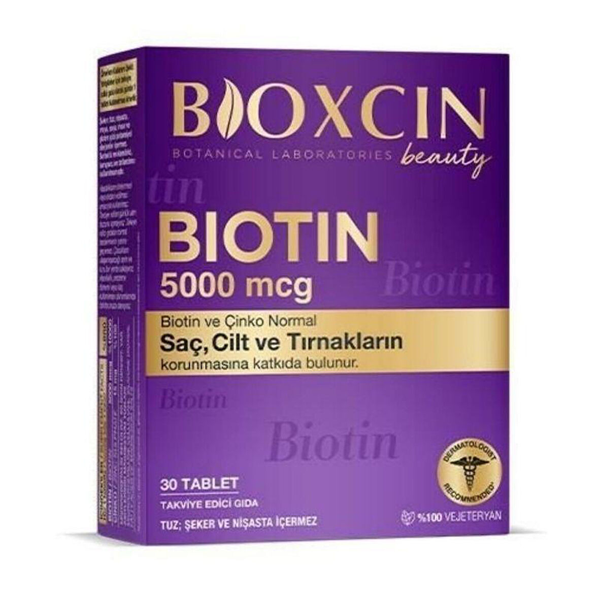 Bioxcin Biotin 5000 mcg Takviye Edici Gıda 30 Tablet