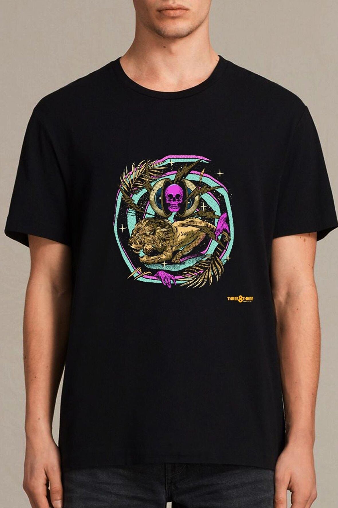 Erkek Siyah Kurukafa Ve Aslan