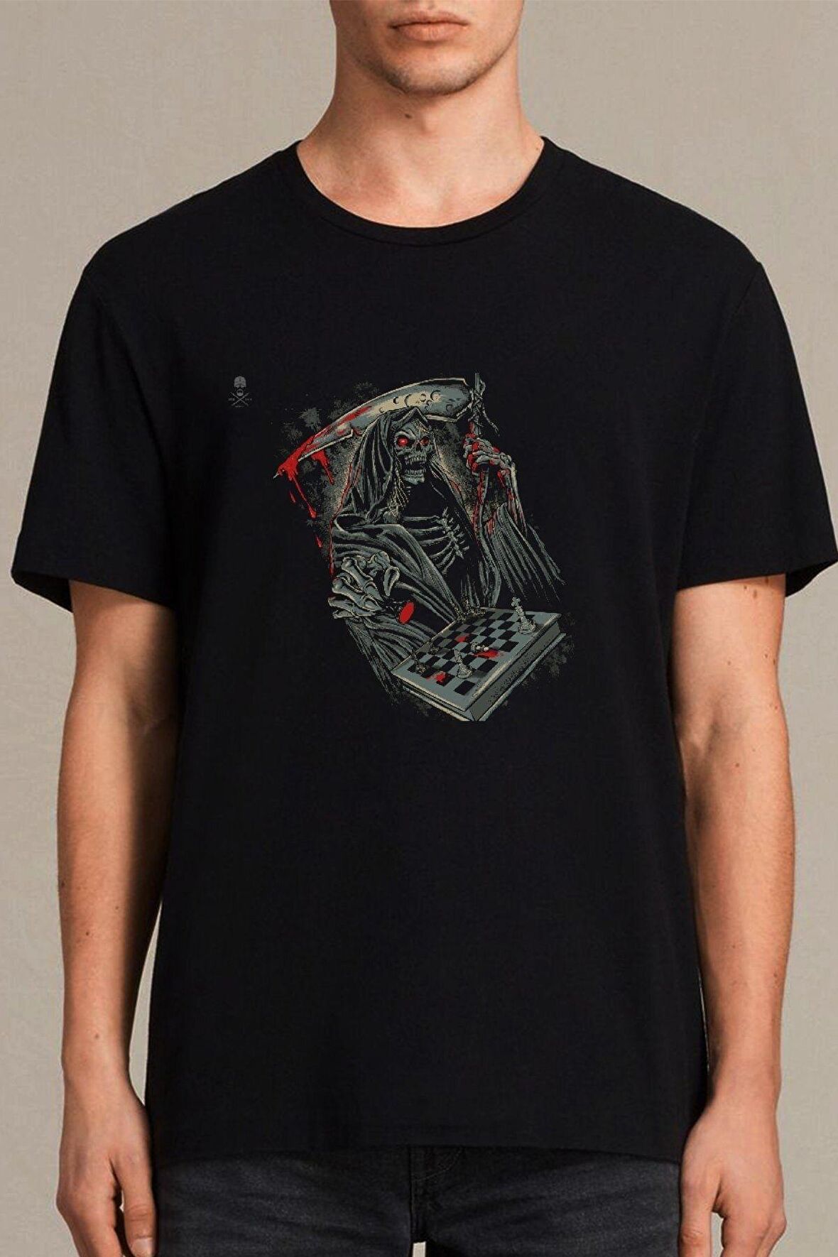 Erkek Siyah Satranç Azrail