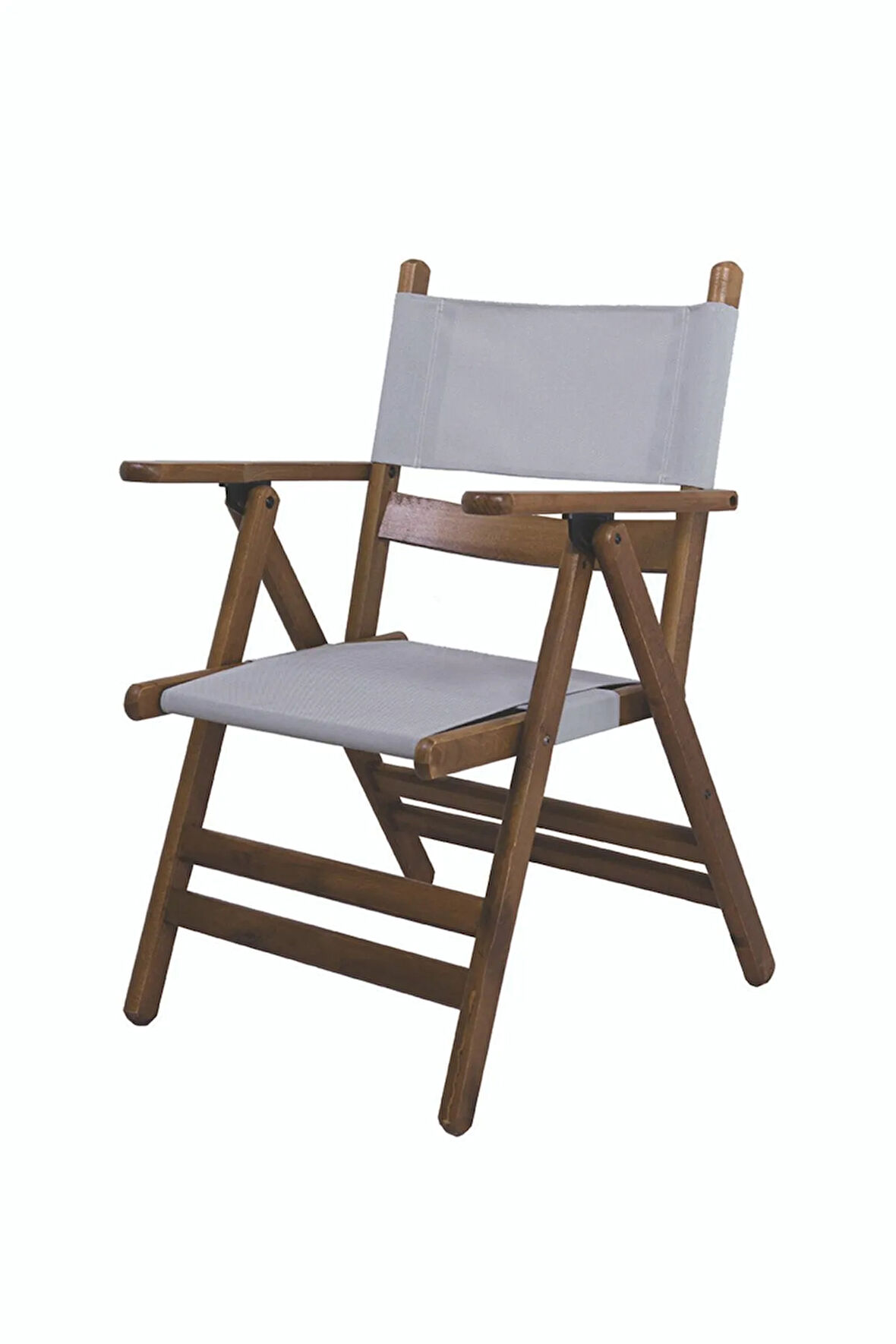 Kahve Gri Atina Pvc Katlanır Ahşap Sandalye