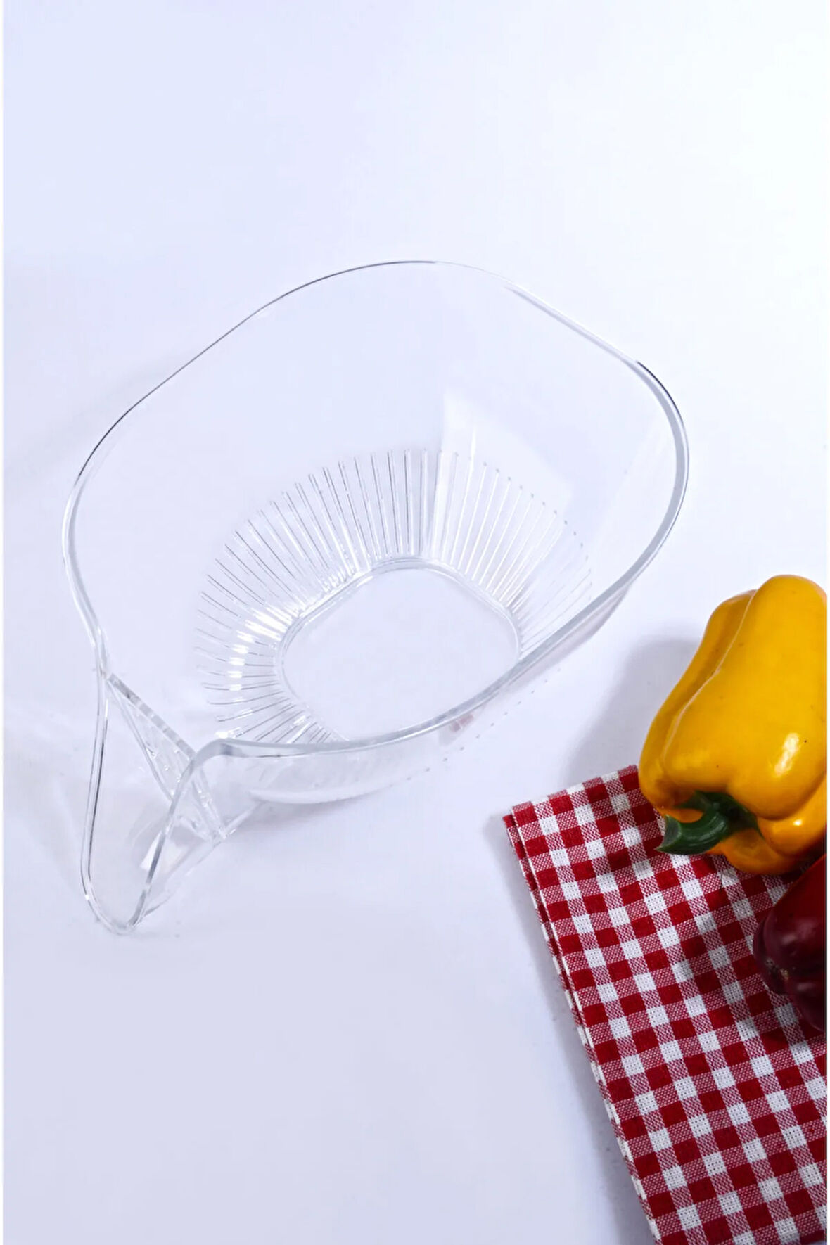 Şeffaf Pratik Mutfak Süzgeci Meyve Sebze Yıkama Süzme Süzgeci