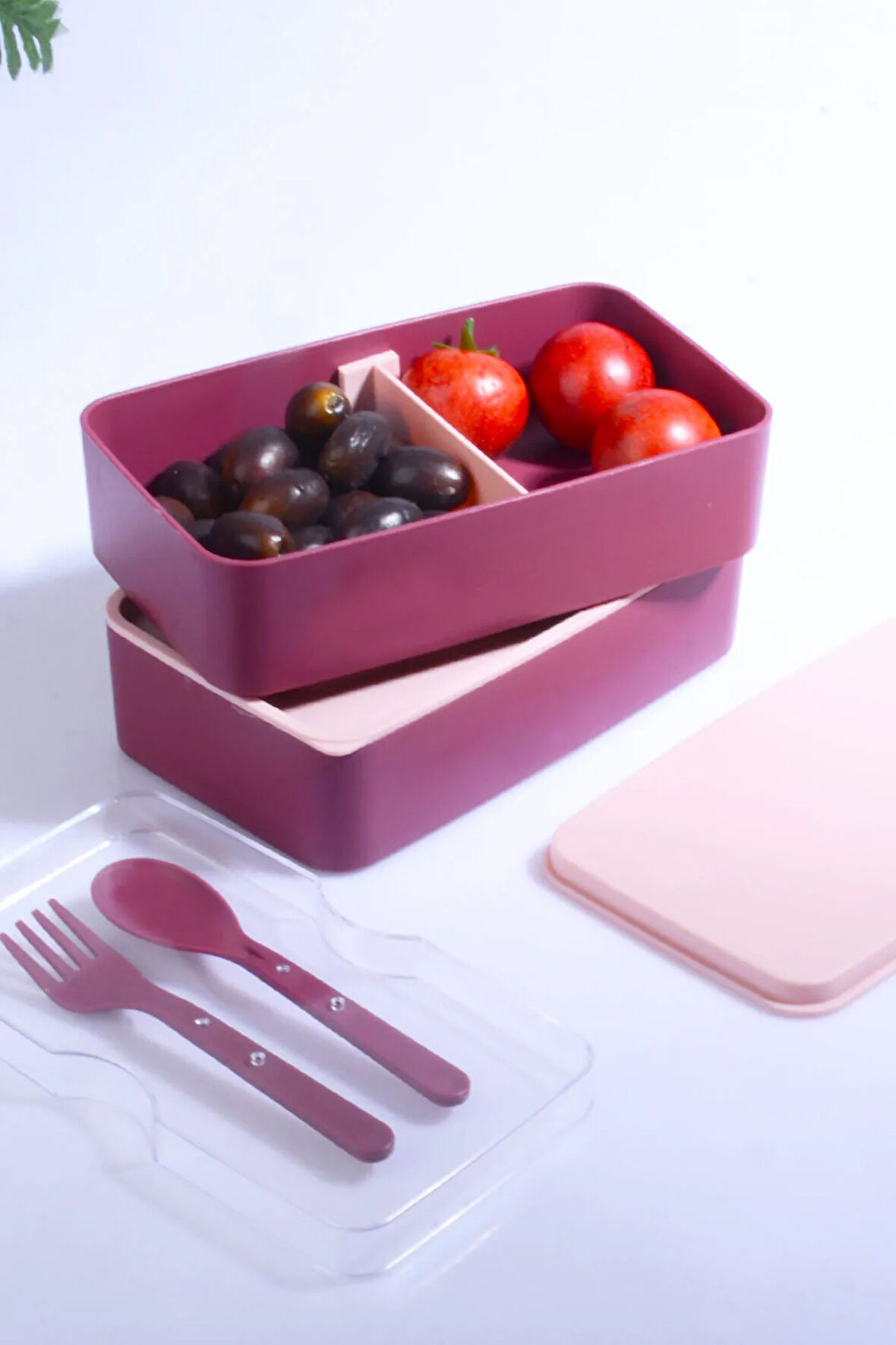 2 Katlı Mikrodalga Uyumlu Yemek Saklama Kabı Beslenme Kutusu Sporcu Öğrenci Okul İşyeri Sefer Tası