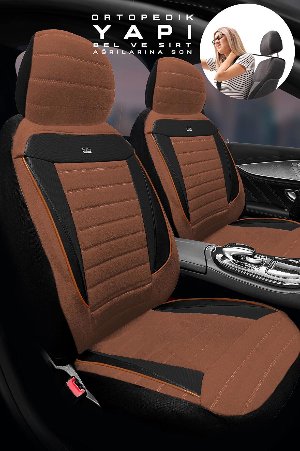Nissan Navara Pickup 2016-2019 Aracınıza Uyumlu Koltuk Kılıfı Tay Tüyü Taba