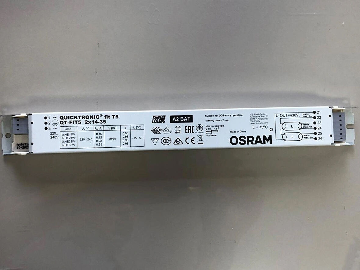 OSRAM QUİCKTRONİC QT-FİT5  2X14-35W ELEKTRONİK BALAST