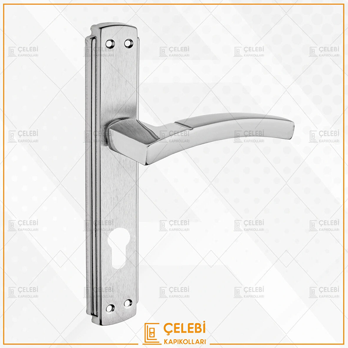 BALMONDİ KOL AYNALI NİKEL SATEN YALE KAPI KOLU