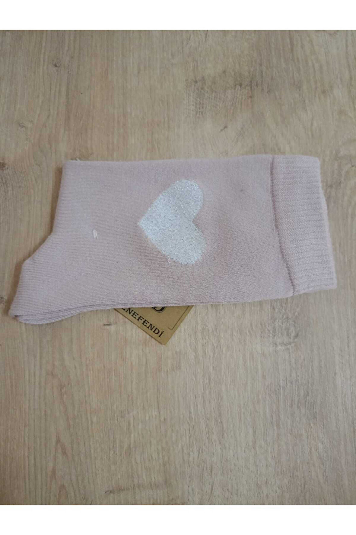 BAMBU SİMLİ KALPLİ DİKİŞSİZ YILBAŞI SOKET ÇORABI YUMUŞAK KADIN UÇUKPEMBE ÇORAP 36-40
