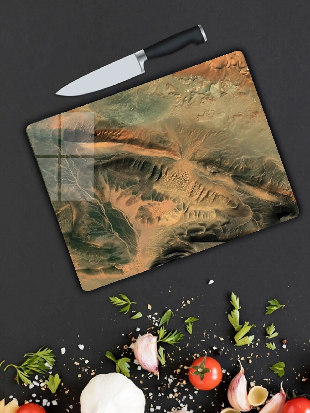 Cam Kesme Tahtası ve Sunum Tablası | 25x35 cm
