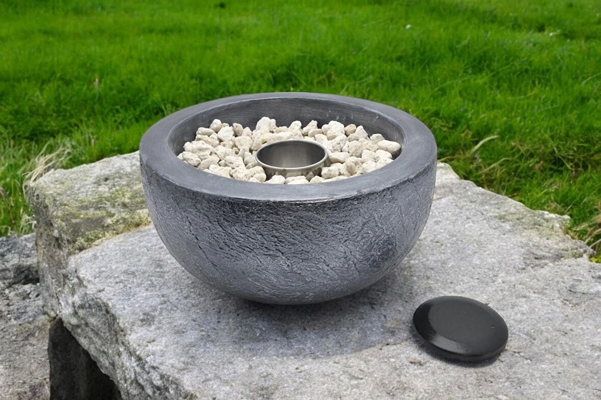 BETON - ATEŞ ÇUKURU - YUVARLAK - XLARGE - SİLVER