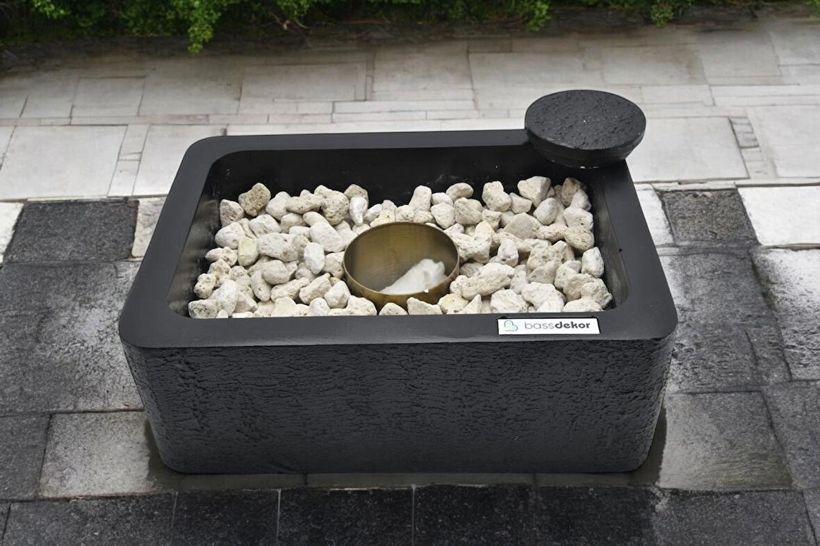 BETON - ATEŞ ÇUKURU - DİKDÖRTGEN - SİYAH