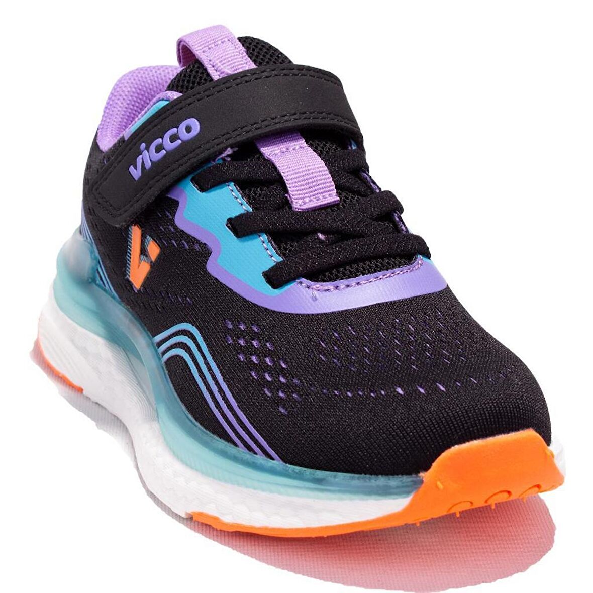 Vicco Nebula 346F24Y113B Siyah Mor Ortopedik Kız Çocuk Spor Ayakkabı