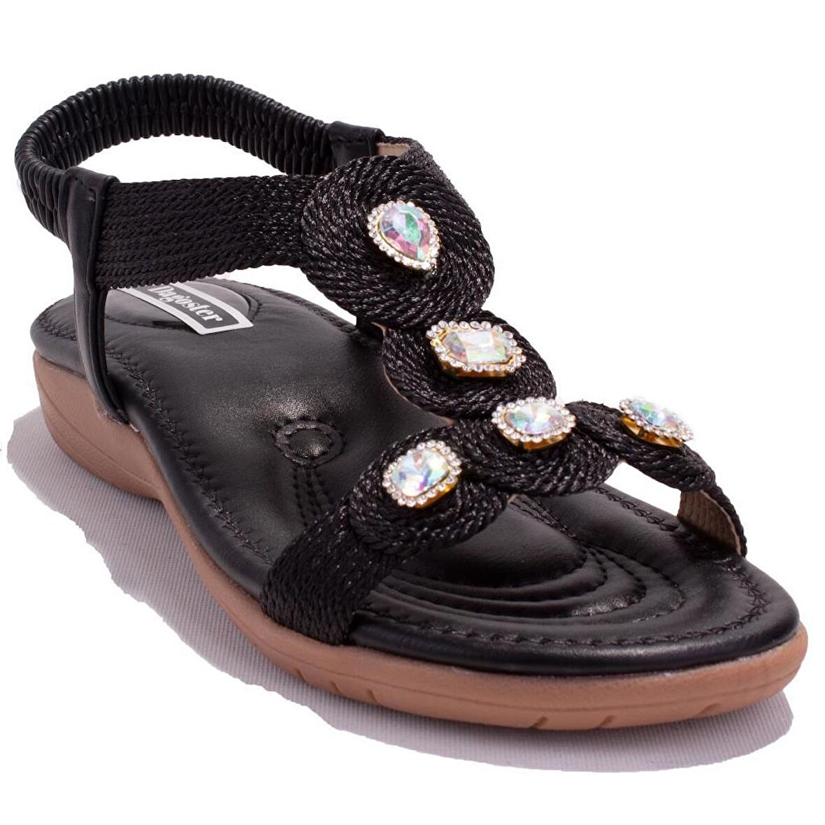 Dagoster DZA07-74136903BB Siyah Günlük Ortopedik Kadın sandalet