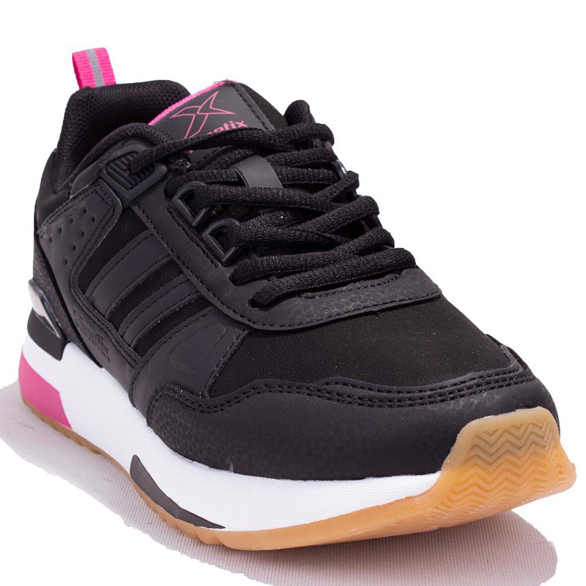 Kinetix BlazeBB Pu Siyah Fuşya Ortopedik Günlük Kadın Spor Ayakkabı