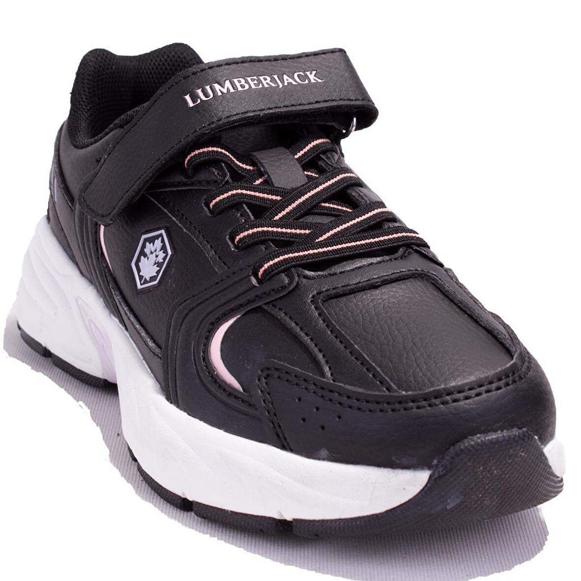 Lumberjack PolBB Pu Siyah Pembe Ortopedik Günlük Kız Çocuk Spor Ayakkabı