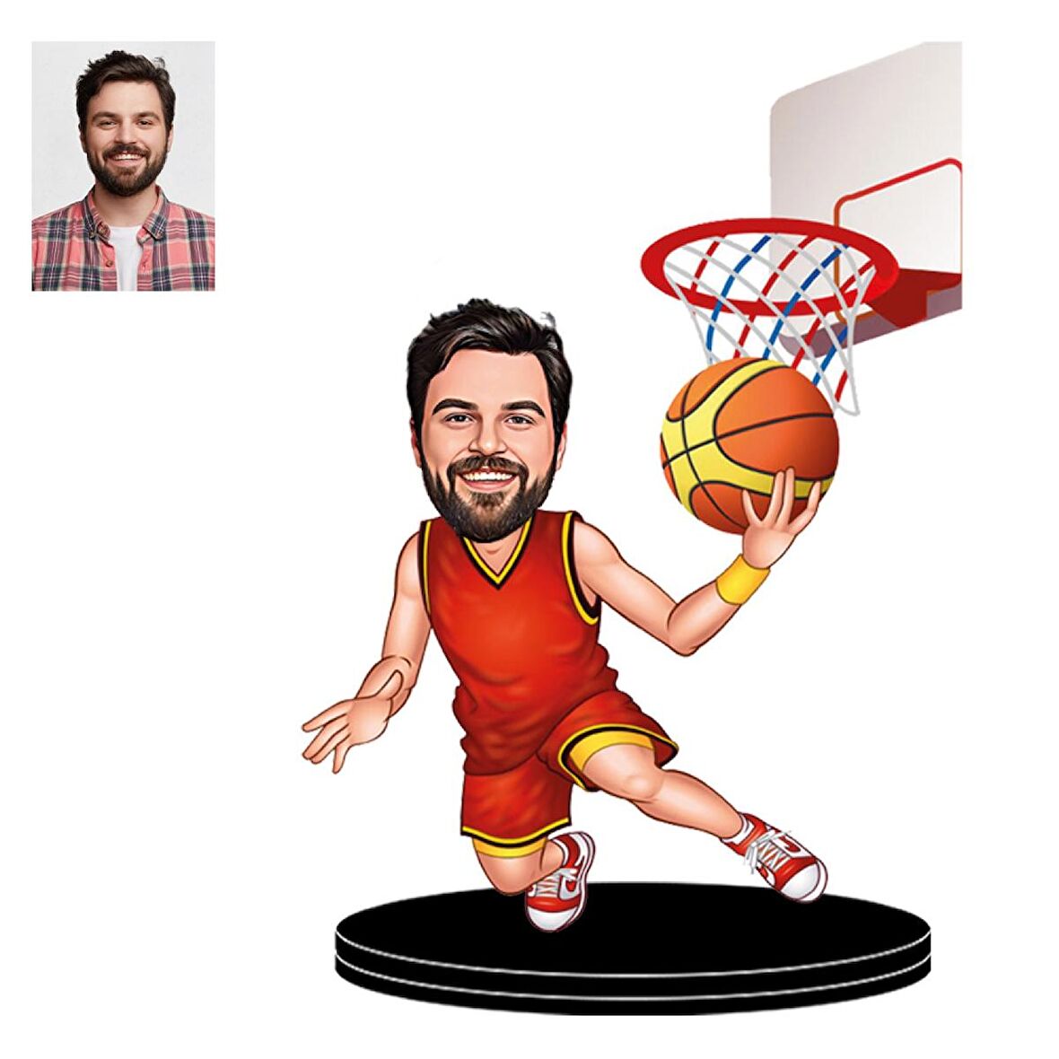 Kişiye Özel Basketbolcu Bay Figürlü 3D Ahşap Biblo,Sevgiliye