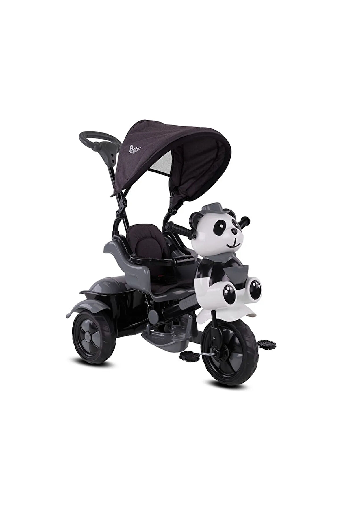 Toys 127 Panda Üç Tekerlekli Tenteli Ebeveyn Kontrollü Bisiklet Çocuk Bisikleti