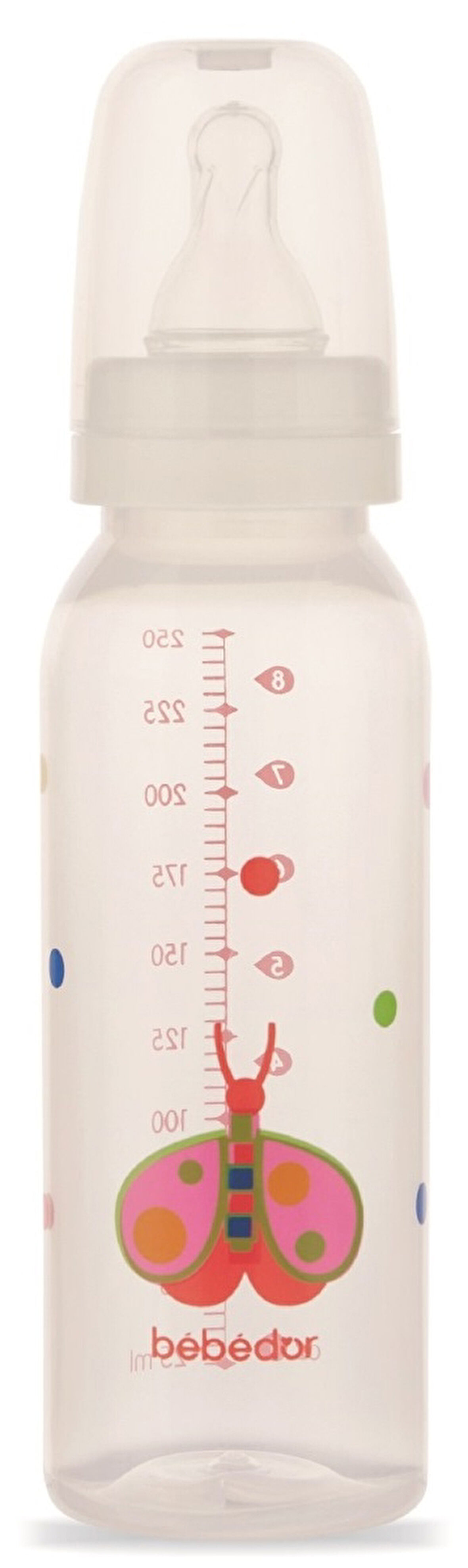 Bebedor Desenli PP Biberon 250ML (Kod:24302) - Kırmızı