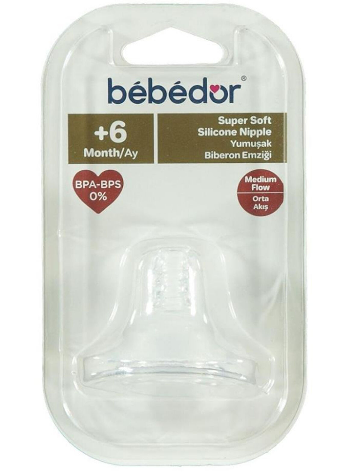 Bebedor Natural Genis Ağız Biberon Emziği +6 Ay (Kod:332)