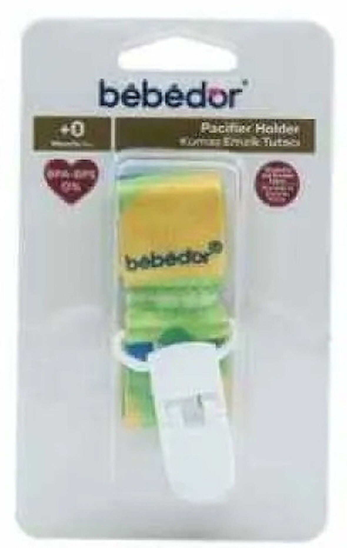 Bebedor Kumaş Emzik Tutacı (Kod:7502) - Yeşil (Desenli)