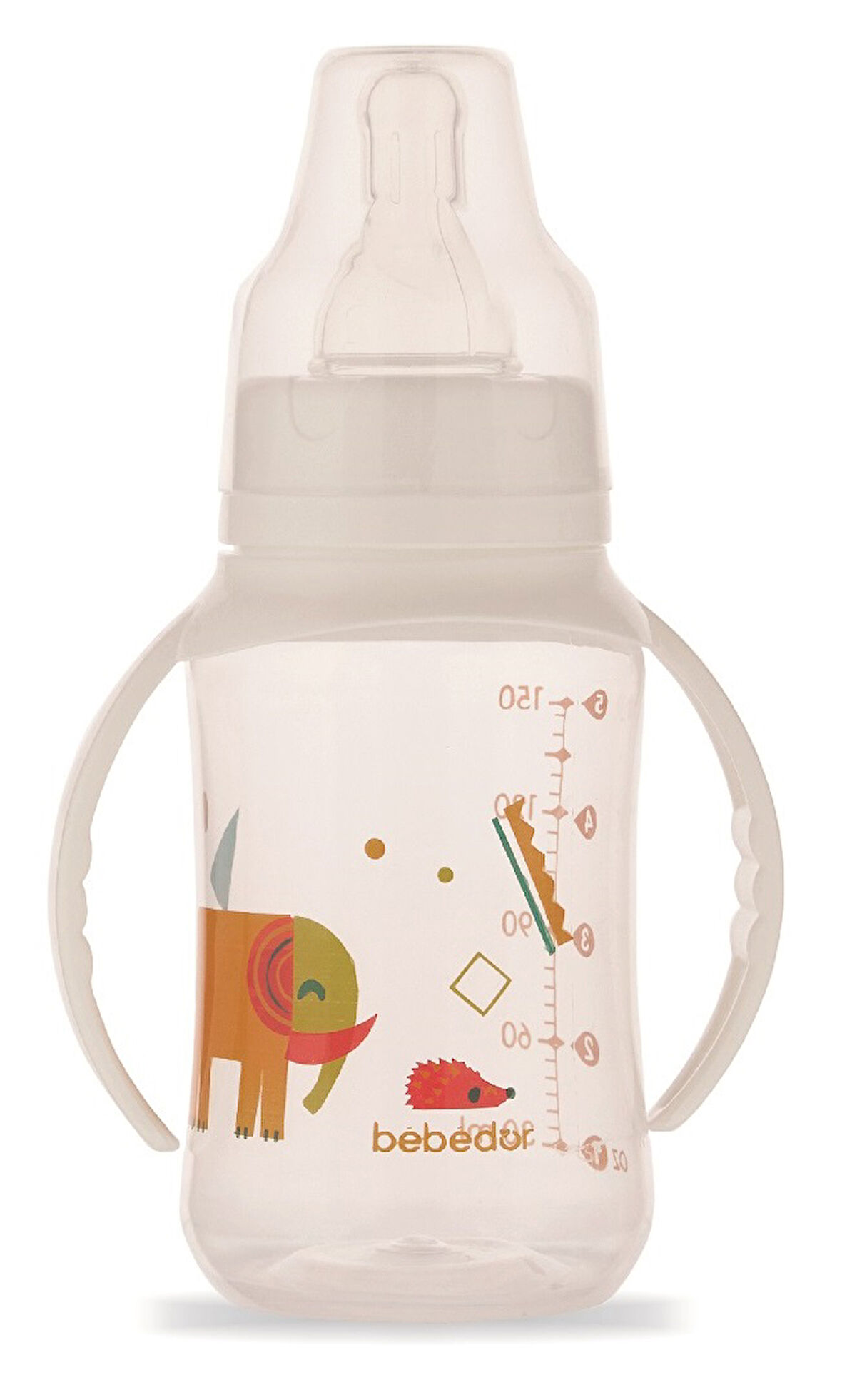 Bebedor Kulplu PP Biberon 150ML (Kod:76302) - Turuncu