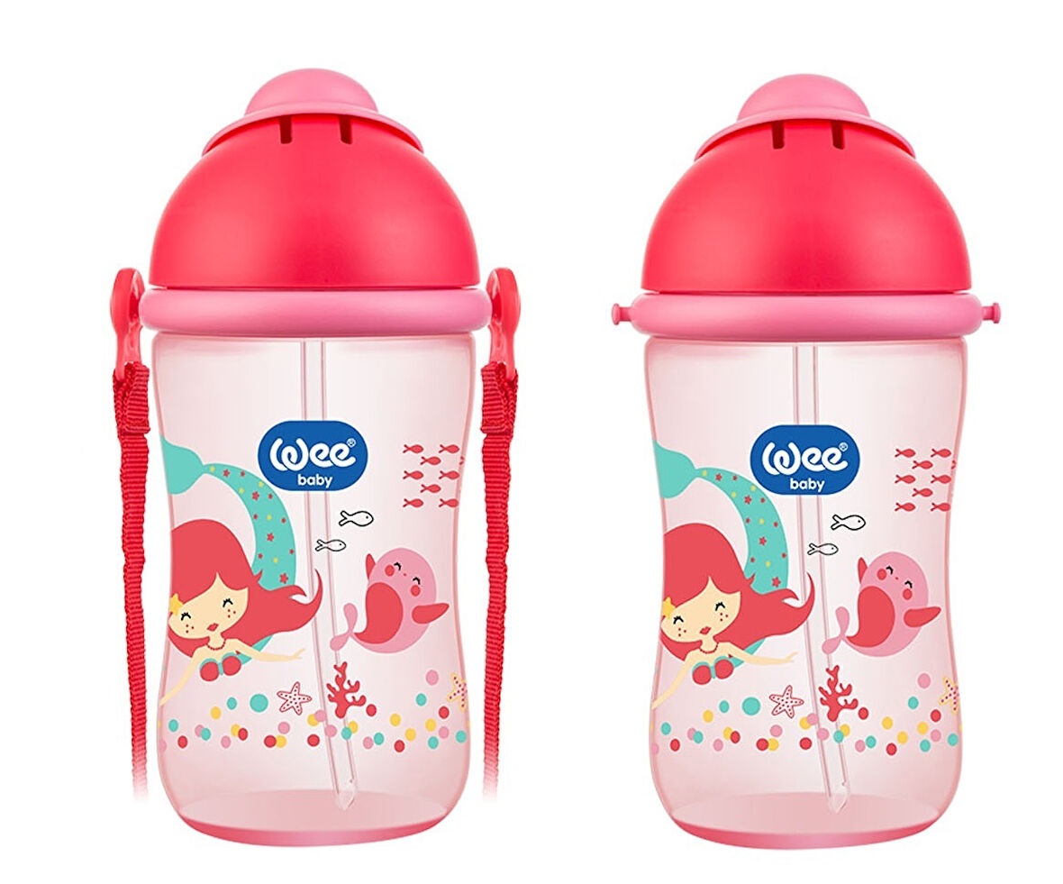 Wee Baby Pipetli Bardak 380ML (Kod:171) - Kırmızı