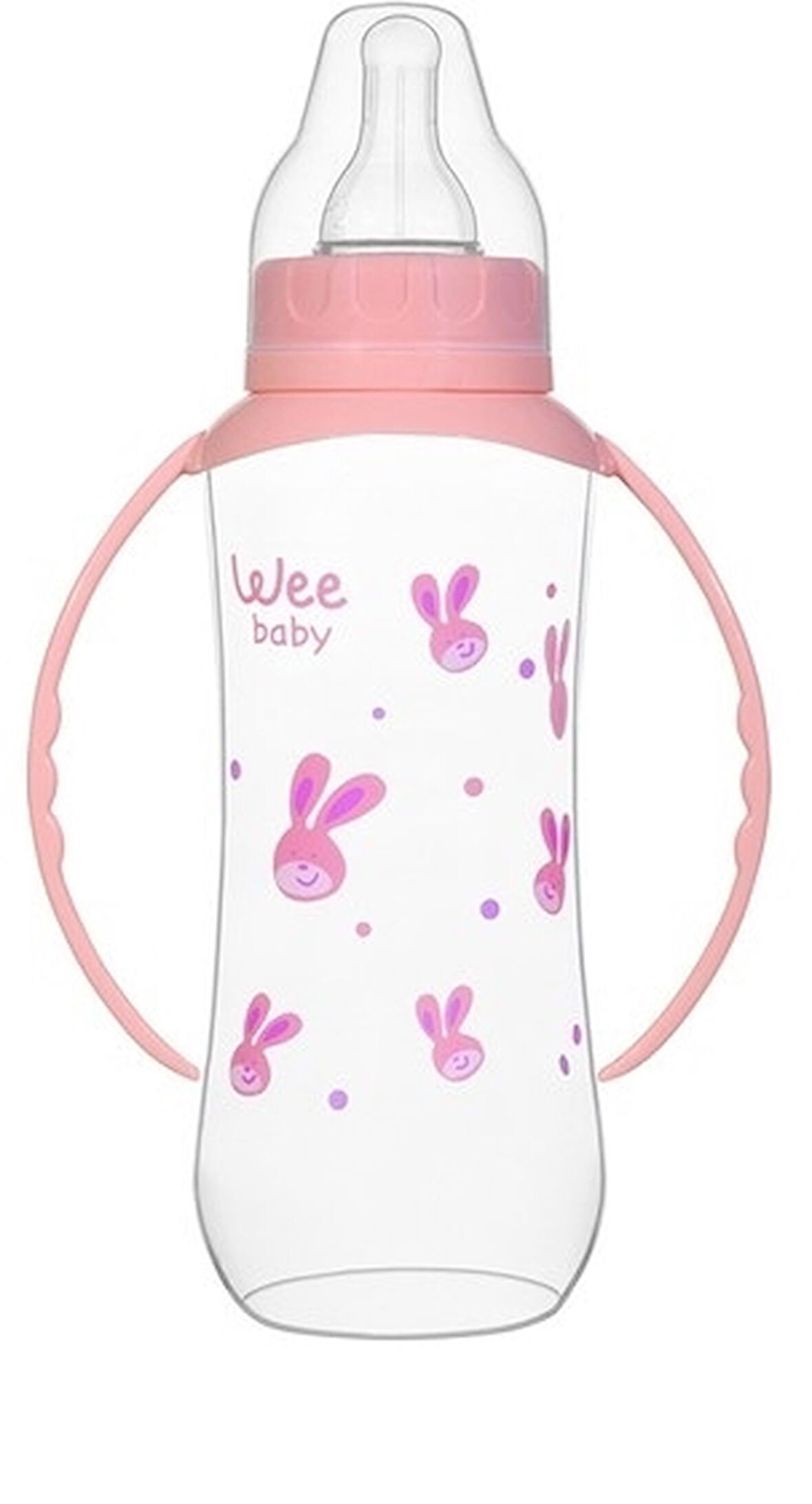 Wee Baby P.P Kulplu Biberon 270ML (Kod:745) - Pembe