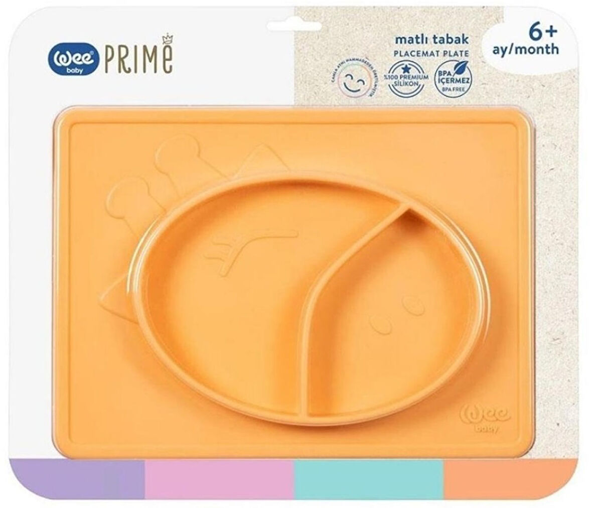 Wee Baby Prime Matlı Tabak (Kod:925) - Turuncu