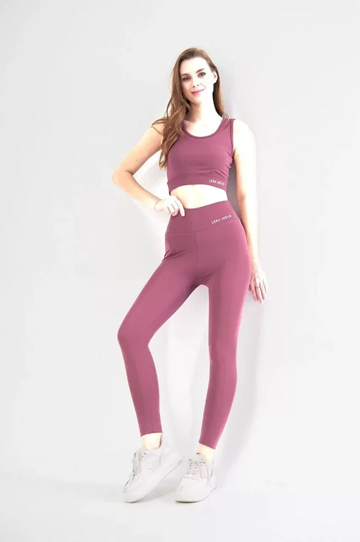 Livizmir Moda Dalgıç Croplu Taytlı Takım - Mor