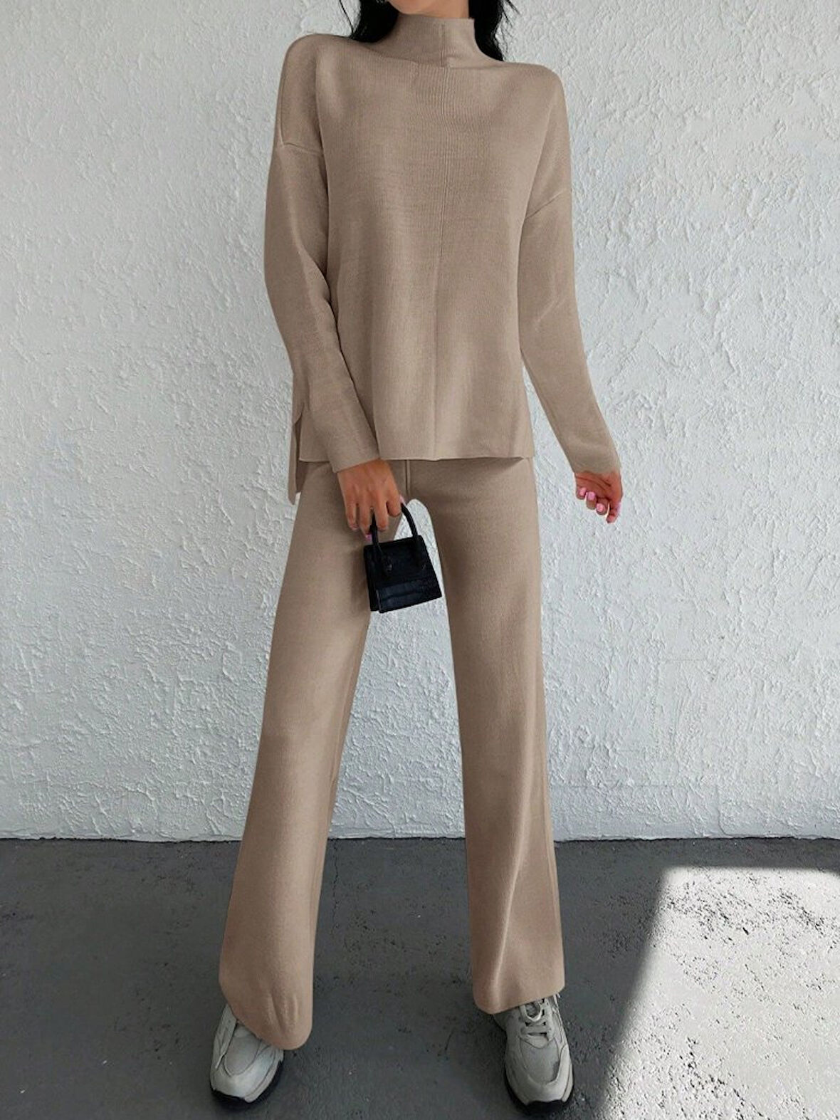 Livizmir Moda Kadın Uzun Kollu Triko Ikili Takım