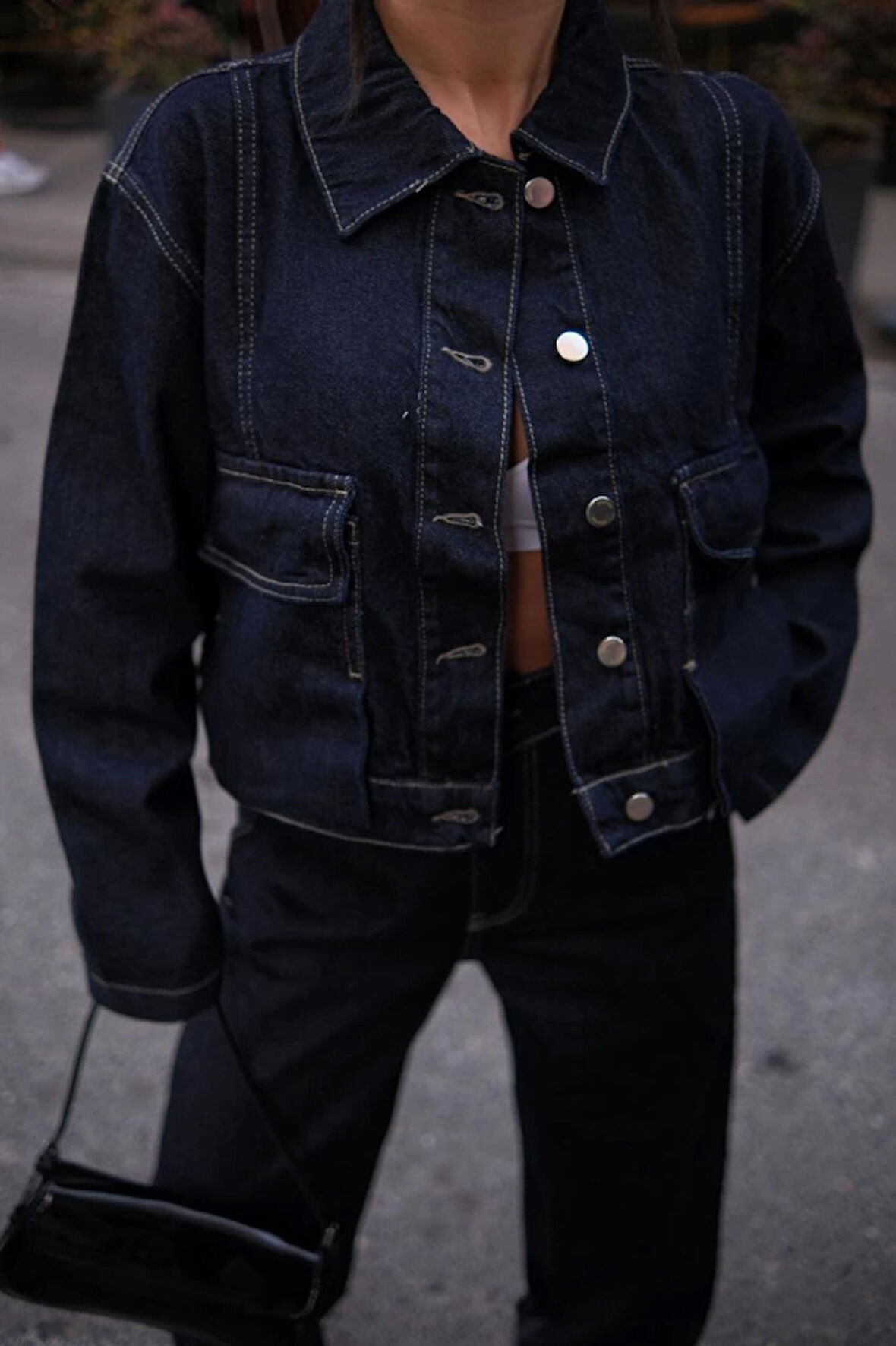 Livizmir Moda Denim Jeans Kot Takım - Siyah