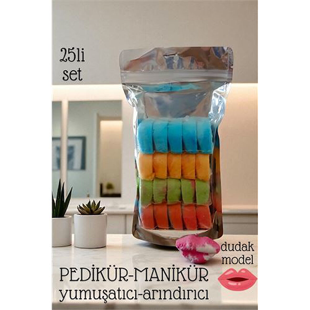 Pedikür Manikür Tozu Profesyonel - Yumuşatıcı Arındırıcı Toz 25 li SET