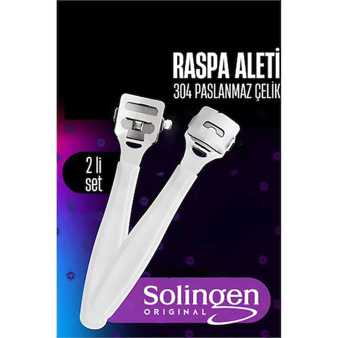 Raspa Aleti - Jiletli Ayak Topuk Törpüsü 2 adet Solingen Profesyonel