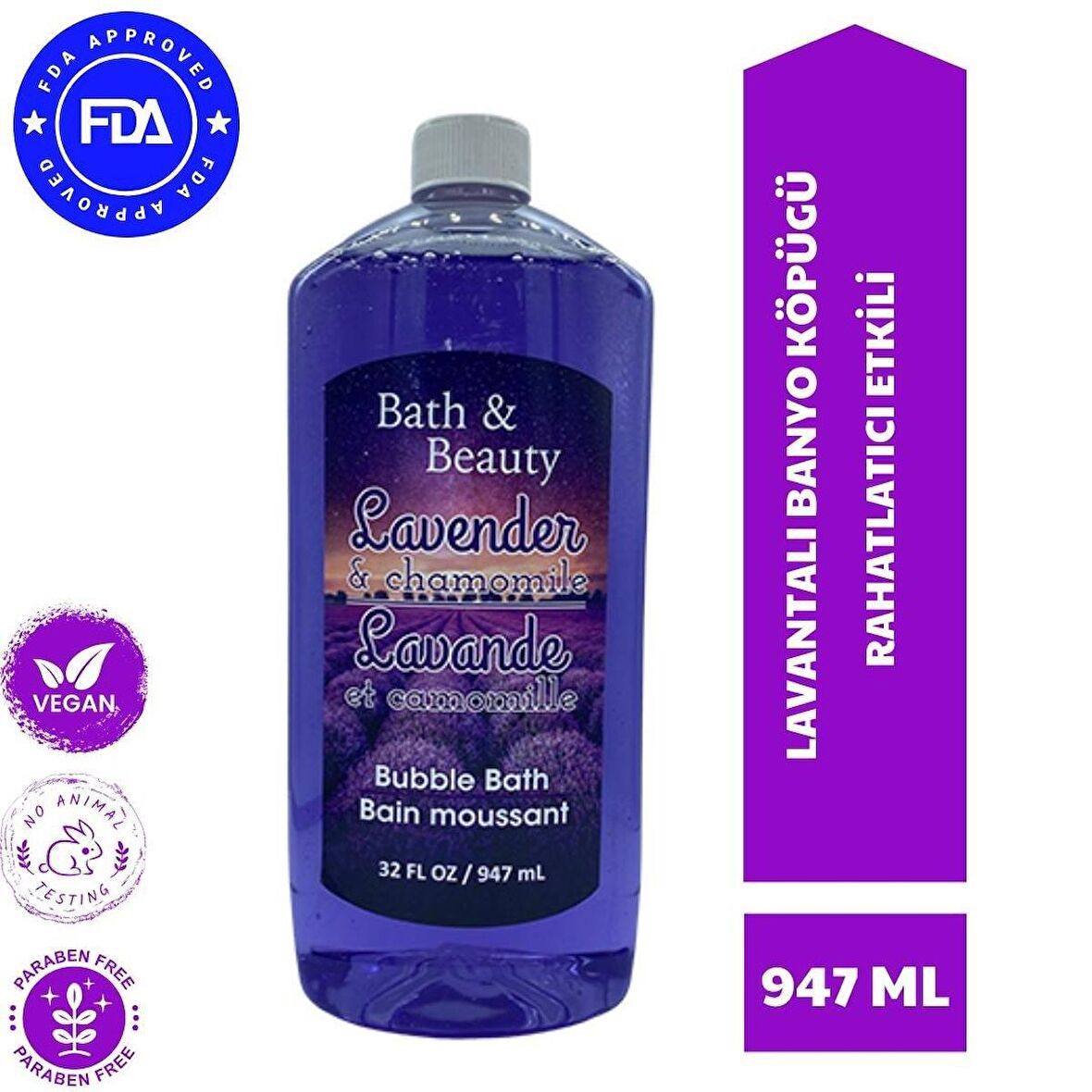 BATH&BEAUTY LEVANDER&CHAMOMİLE BUBBLE BATH - BANYO KÖPÜĞÜ 947 ML