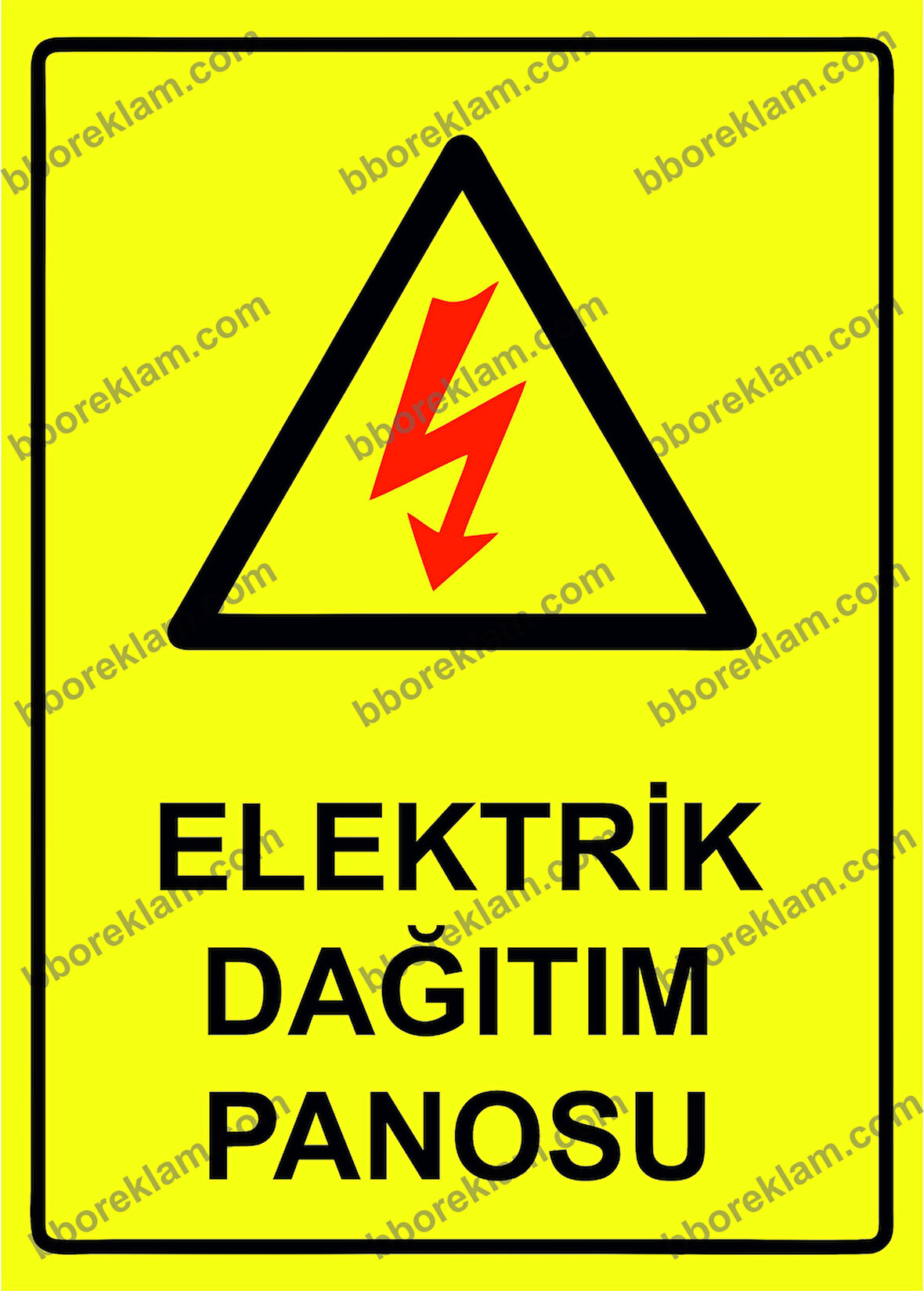 Elektrik Dağıtım Panosu Uyarı Levhası