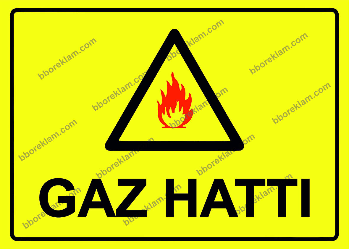 Gaz Hattı Uyarı Levhası