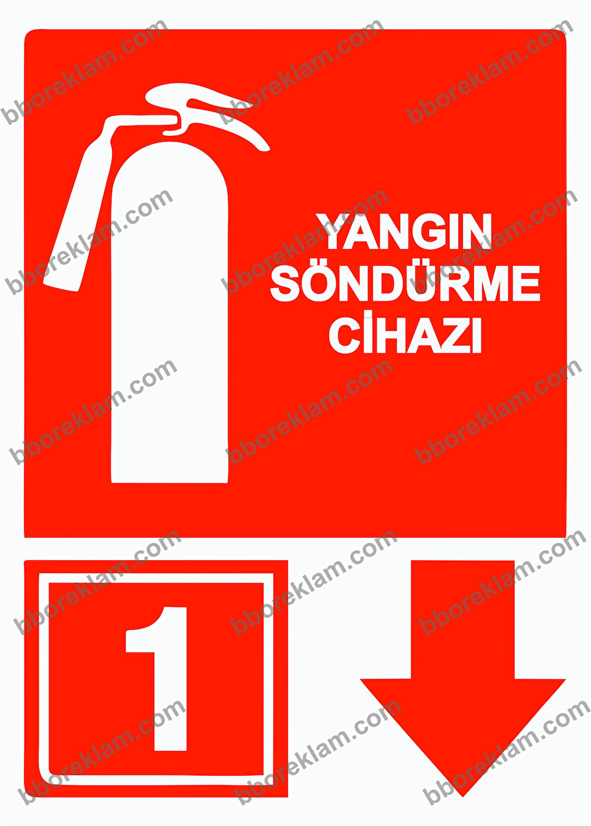 Yangın Söndürme Cihazı Uyarı Levhası