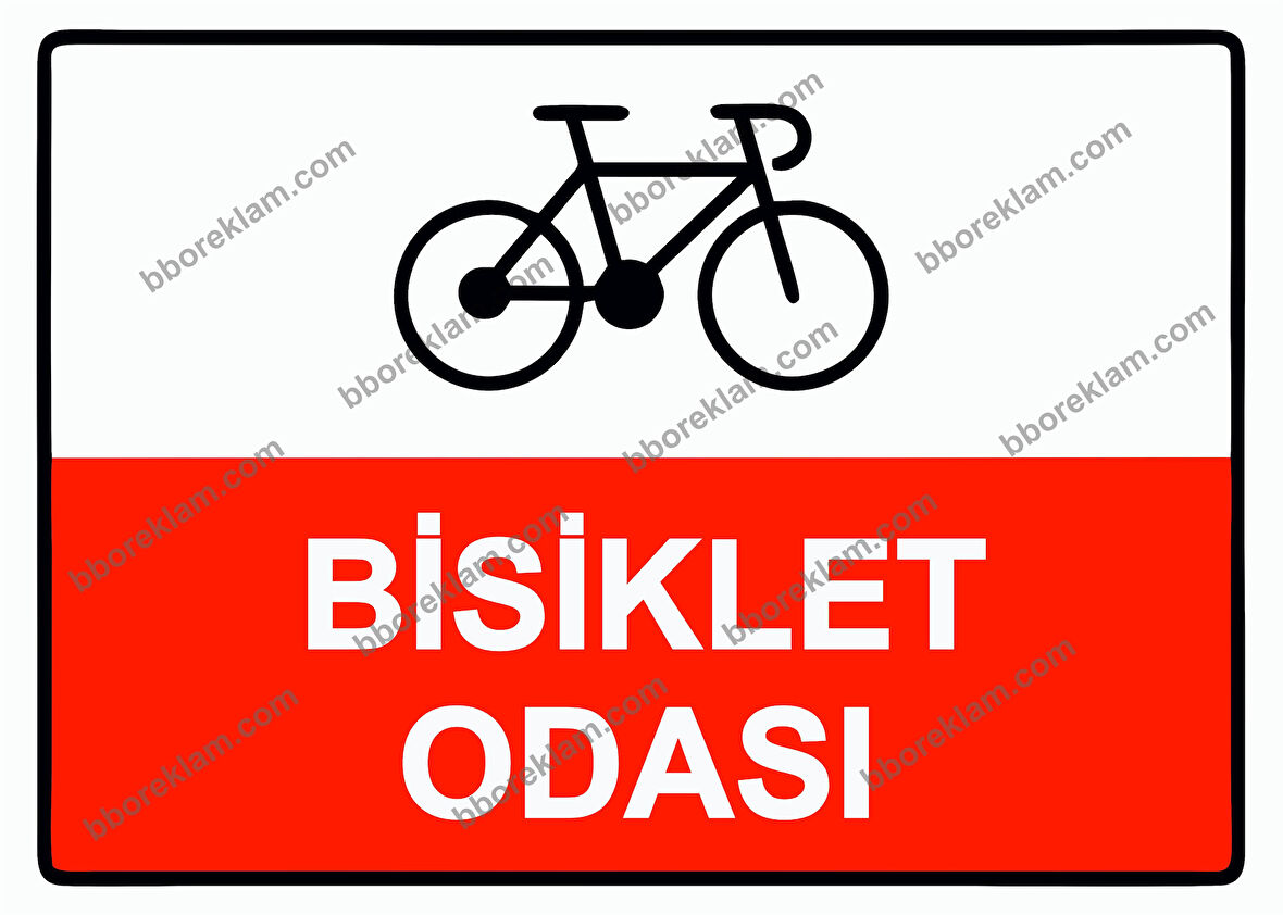 Bisiklet Odası Uyarı Levhası