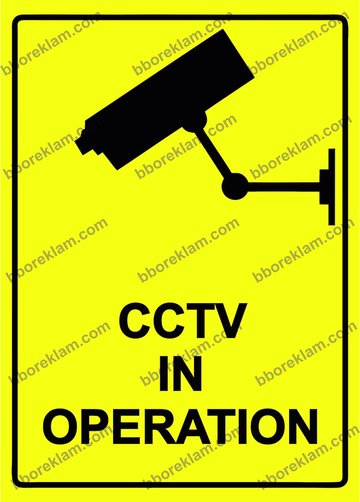 CCTV In Operatıon Uyarı Levhası