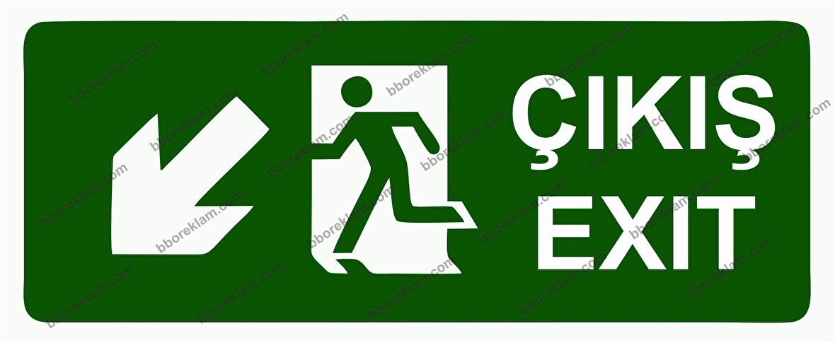 Çıkış Exıt Uyarı Levhası