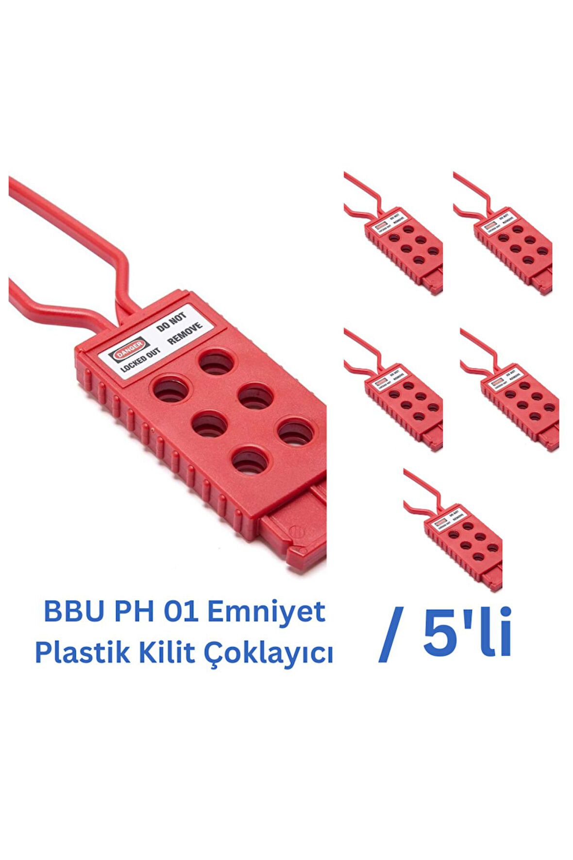 BBU PH 01 Emniyet Plastik Kilit Çoklayıcı - 5 Adet