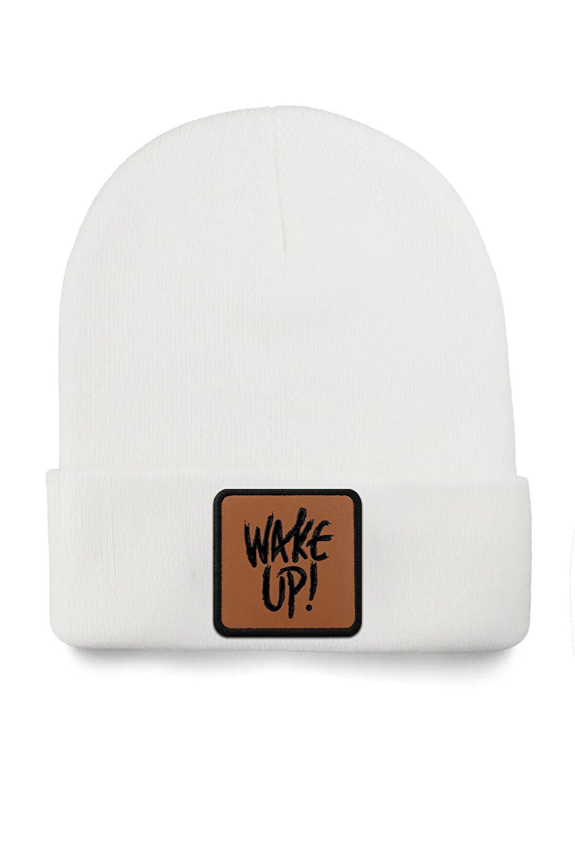  Wake Up Logolu Beyaz Bere