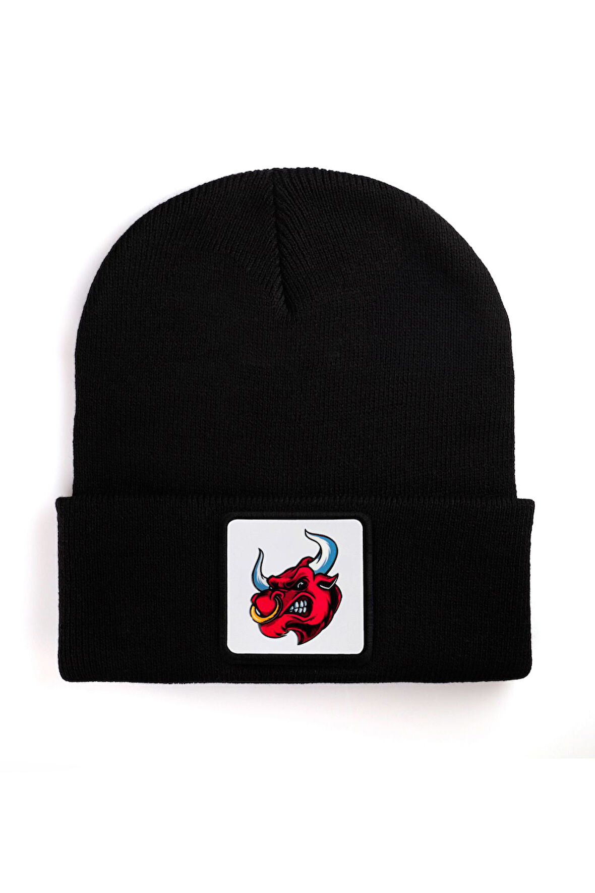  Boğa Logolu Siyah Bere