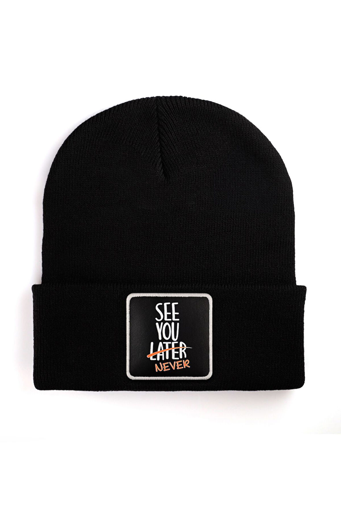  See You Later Never Logolu Siyah Bere