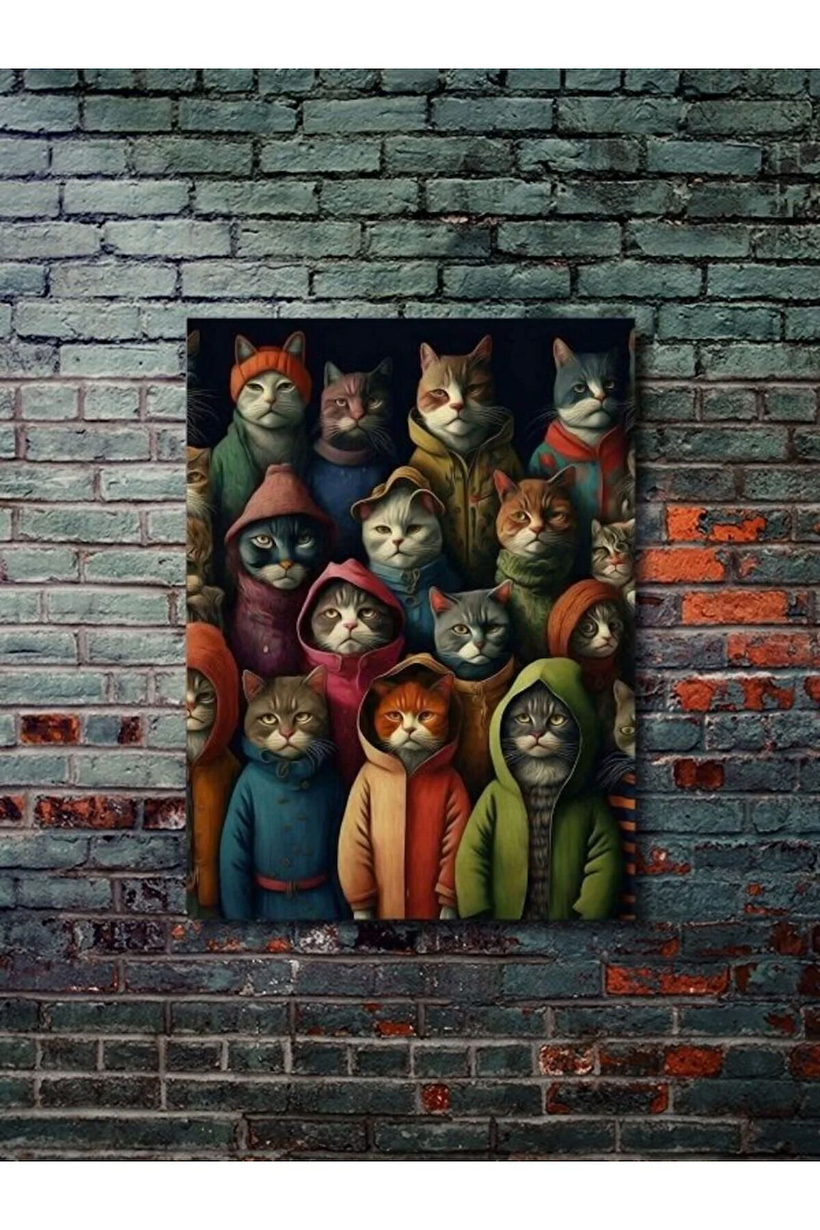 Sevimli Kedi, Hayvanlar Alemi Posteri, Özel Tasarım Kağıt Poster, Duvar Sanatı