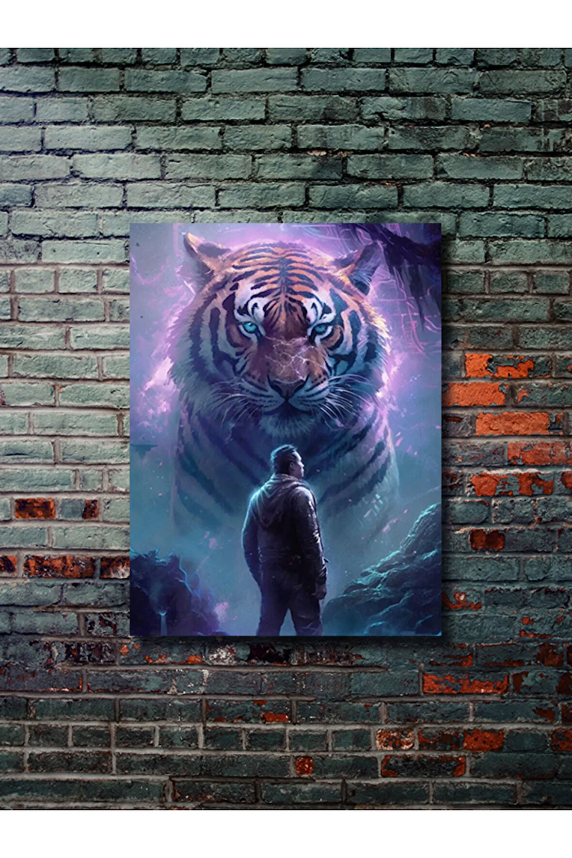 Kaplan Teması, Özel Tasarım Kağıt Poster, Duvar Sanatı